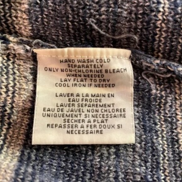 RALPH LAUREN Cotton Southwest Tribal Print Pullover Sweater blues greys cream M - Picture 14 of 14